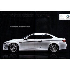 2008 BMW M3 Coupe V8 2 Page Vintage Print Ad Man Cave Sports Car Wall Art